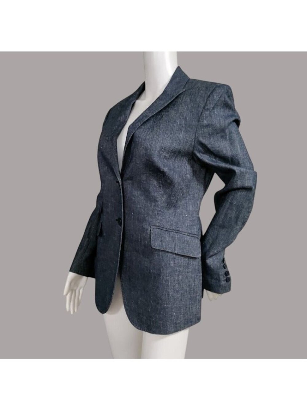 NWT Dondup Lissa Cotton and Linen Single Breasted Blazer S - Picture 3 of 16